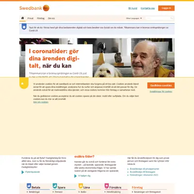 Swedbank Direkt startsida 2021