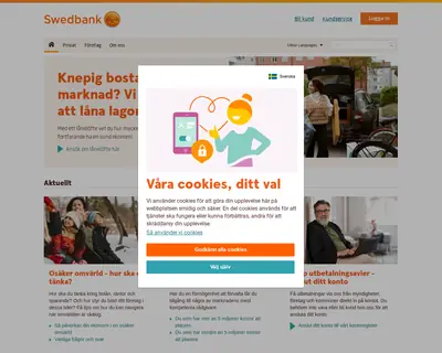 Swedbank Direkt startsida 2023