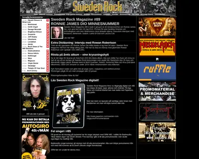 SWEDEN ROCK MAGAZINE startsida 2012