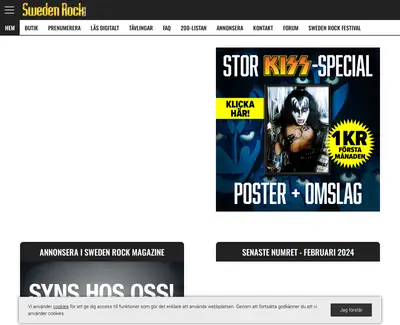 SWEDEN ROCK MAGAZINE startsida 2024