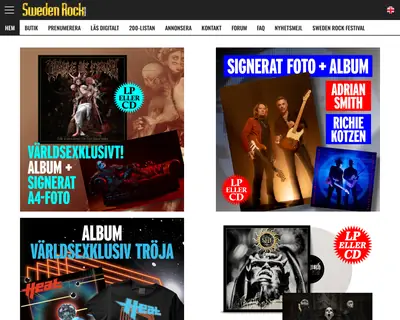 SWEDEN ROCK MAGAZINE startsida 2025