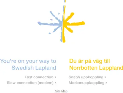 www.swedishlapland.com startsida 2006