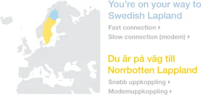 www.swedishlapland.com startsida 2007
