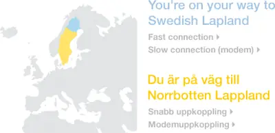 www.swedishlapland.com startsida 2008