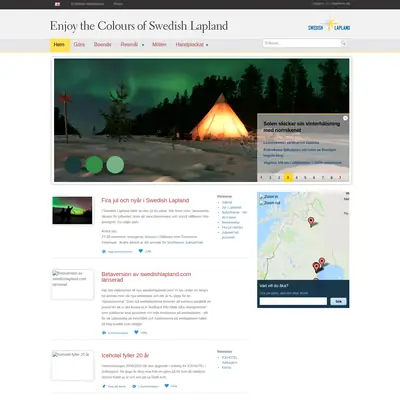 www.swedishlapland.com startsida 2009