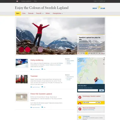 www.swedishlapland.com startsida 2011