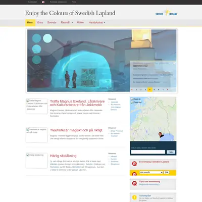 www.swedishlapland.com startsida 2012