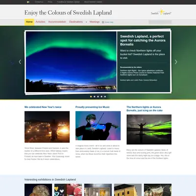 www.swedishlapland.com startsida 2014