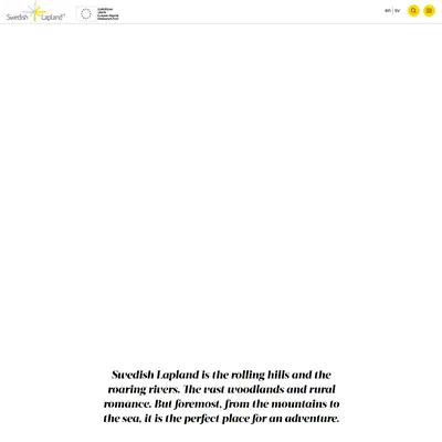 www.swedishlapland.com startsida 2023