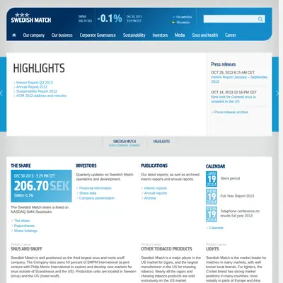 www.swedishmatch.com startsida 2014