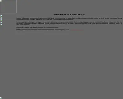 www.swedsec.se startsida 2001