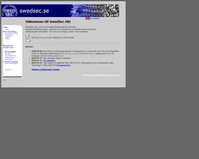 www.swedsec.se startsida 2002
