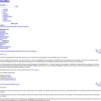 www.swedsec.se startsida 2007