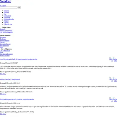 www.swedsec.se startsida 2009