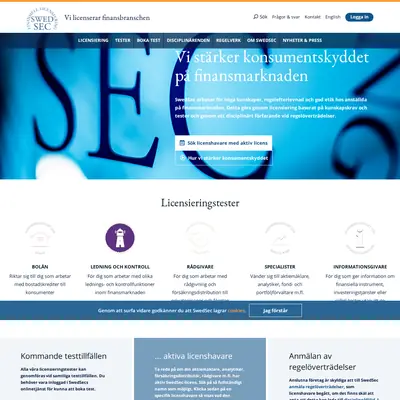 www.swedsec.se startsida 2020