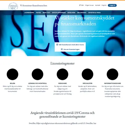 www.swedsec.se startsida 2021