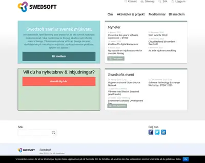 www.swedsoft.se startsida 2019