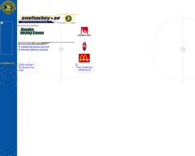 www.swehockey.se startsida 1999
