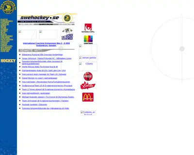 www.swehockey.se startsida 2002