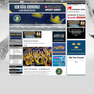 www.swehockey.se startsida 2014