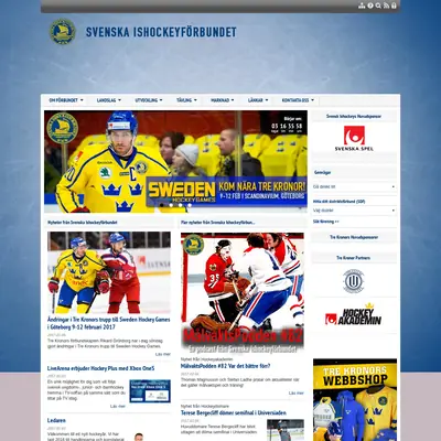 www.swehockey.se startsida 2017