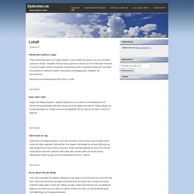 sydosten.se startsida 2018