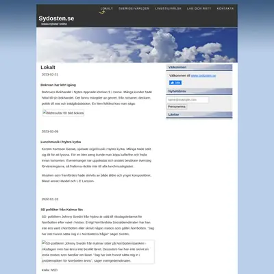 sydosten.se startsida 2023