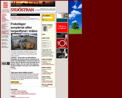 Sydöstran startsida 2002