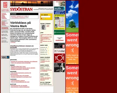 Sydöstran startsida 2006