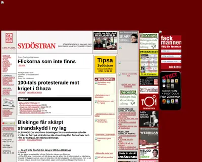 Sydöstran startsida 2009