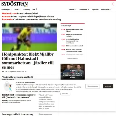 Sydöstran startsida 2021