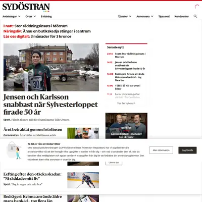 Sydöstran startsida 2022