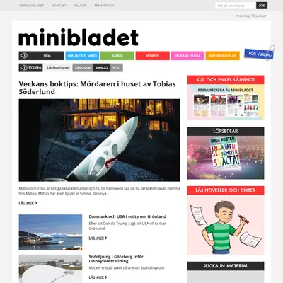 Minibladet startsida 2026