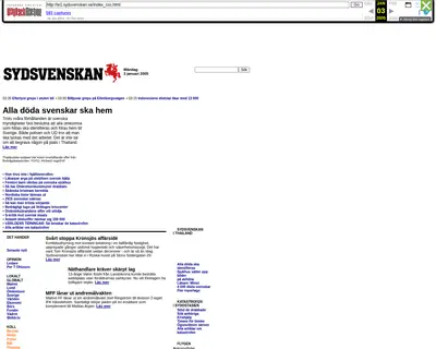 Sydsvenskan.se webb-tv startsida 2005