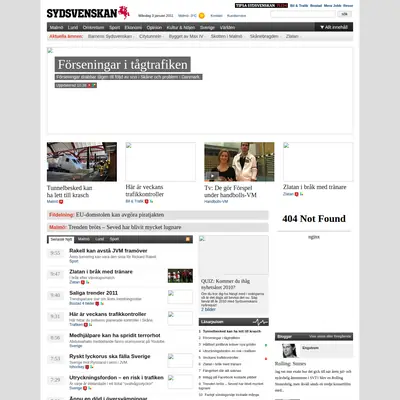 Sydsvenskan.se webb-tv startsida 2011