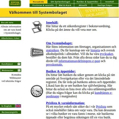 ELLE mat & vin startsida 1997