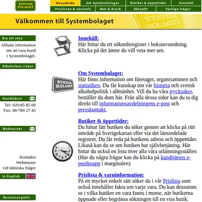 ELLE mat & vin startsida 1998