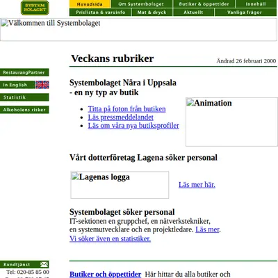 ELLE mat & vin startsida 2000