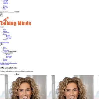 Talking Minds, talkingminds.se startsida 2022