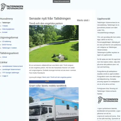 taltidningenvasternorrland.se startsida 2013