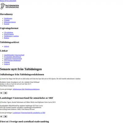 taltidningenvasternorrland.se startsida 2014