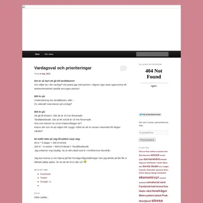 Tandsköterskan startsida 2013