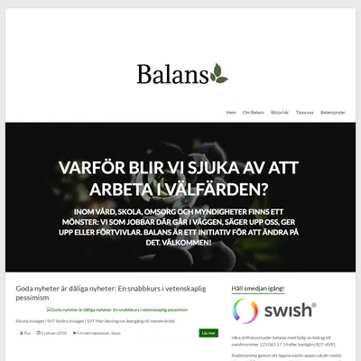 Balans, tankesmedjanbalans.se startsida 2018