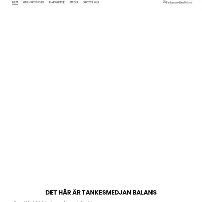 Balans, tankesmedjanbalans.se startsida 2020