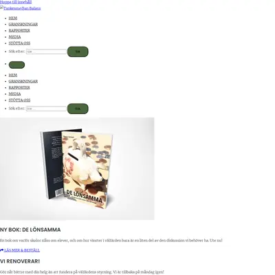 Balans, tankesmedjanbalans.se startsida 2021