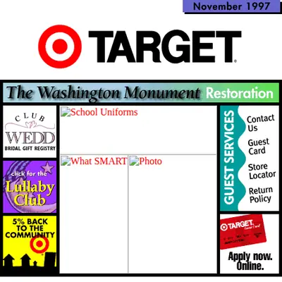 TARGET startsida 1998