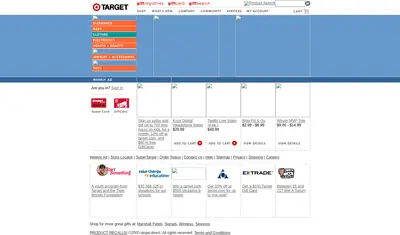 TARGET startsida 2001
