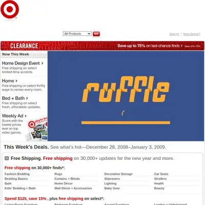 TARGET startsida 2009