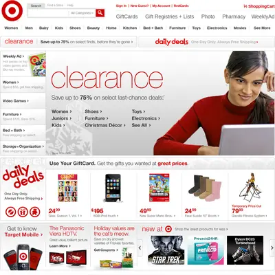 TARGET startsida 2010