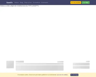 Tarottv.se startsida 2024